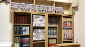A library with multiple shelves of books, some with colorful covers and others with plain designs. - Okazaki House up to 8 People (Okazaki)