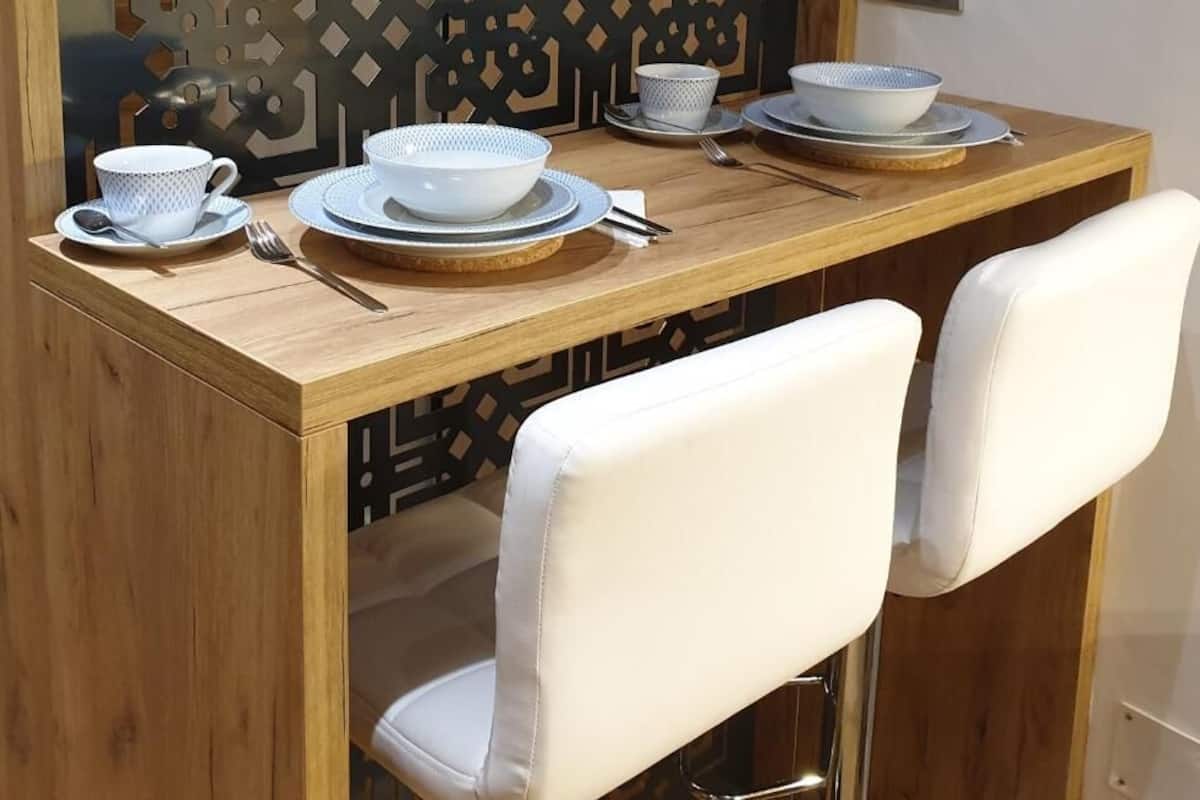 luxury apartment, 1 bedroom | living area | led tv, heated floors