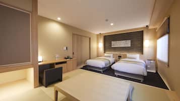 Desk, free WiFi, bed sheets