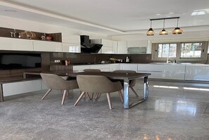 Villa, 4 Bedrooms | Private kitchenette | Full-sized fridge, microwave, stovetop, dishwasher - BO087 by Villa of Summer (Mugla)