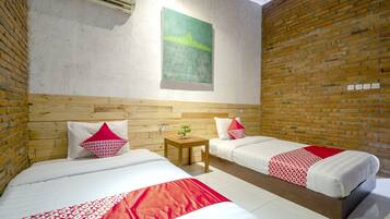 Kamar Twin Deluks | Wi-Fi gratis dan seprai linen