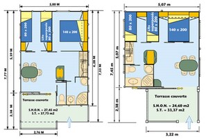 Economy Chalet | 2 bedrooms, individually decorated, individually furnished - Camping Pezza Cardo (Porto-Vecchio)