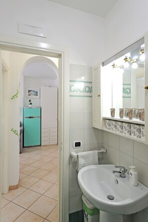 Dusche, Haartrockner, Bidet, Handtücher