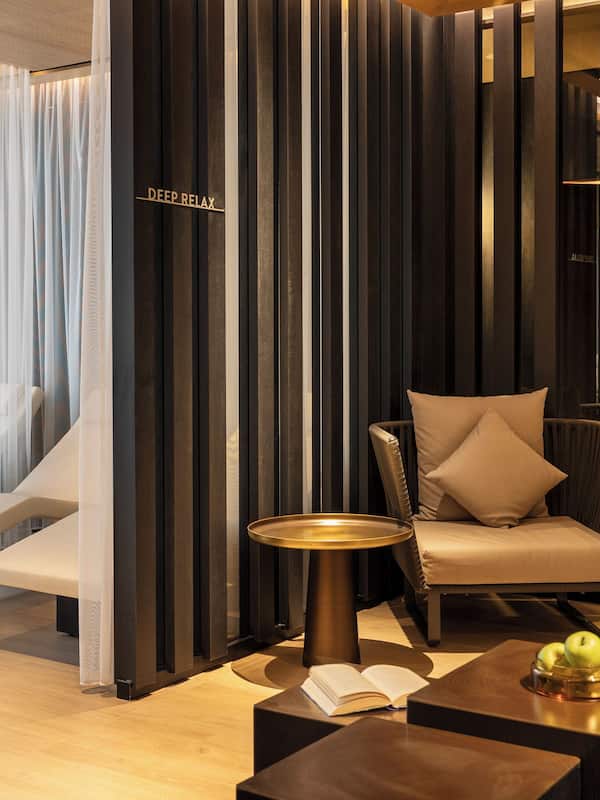 Sauna, steam room, body treatments, hot stone massages, sports massages