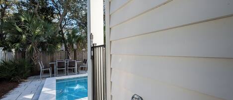 A heated pool