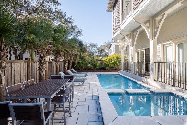 A heated pool