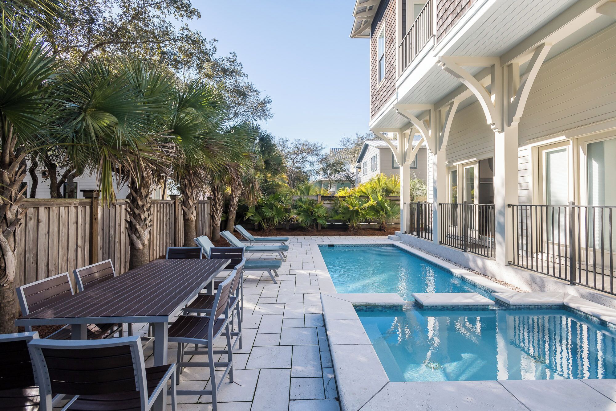 A heated pool