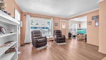 Smart TV, DVD player, table football