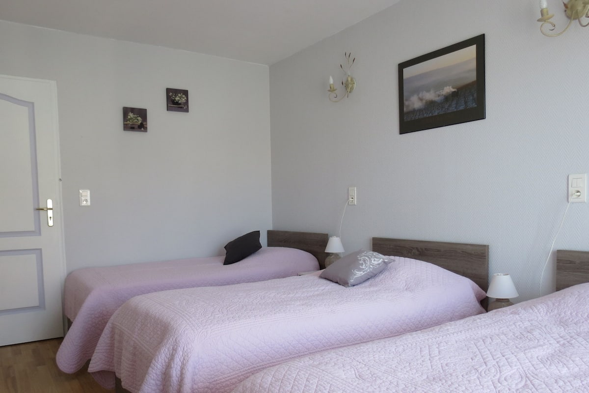 Triple Room, 3 Single Beds, Balcony, Garden View