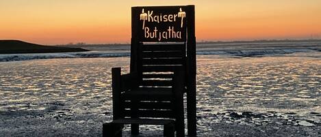 Vlak bij het strand