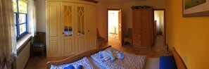 2 bedrooms, iron/ironing board, travel crib, free WiFi