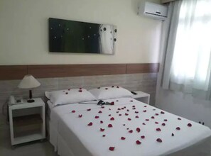 Habitación básica con 1 cama doble o 2 individuales | Caja fuerte y ropa de cama