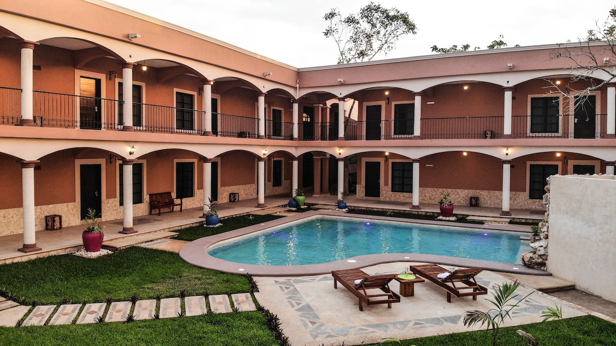 Los Frailes Hotel Boutique Yucatan pool area