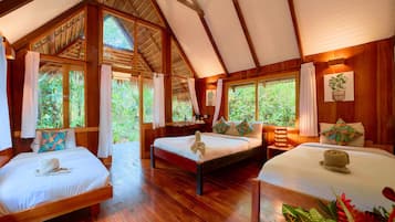 Deluxe Bungalow, Multiple Beds, Garden View | 1 bedroom, in-room safe, free WiFi, bed sheets