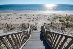Beach nearby, sun loungers