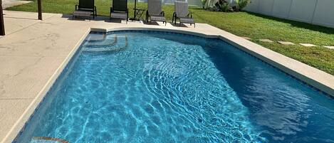 Outdoor pool, a heated pool