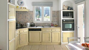 Microwave, oven, dishwasher, freezer