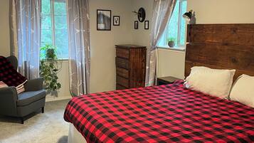 3 chambres, bureau, fer et planche à repasser, lit parapluie