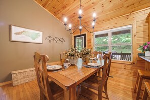 Dining - Peaceful Smoky Mountain Cabin w/ Deck & Fire Pit! (Waynesville)