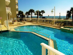 Indoor pool, outdoor pool - Inquire: 2026 Snowbird Rate! Ocean Front Deluxe: heated pool, hot tub,pickleball (Destin)