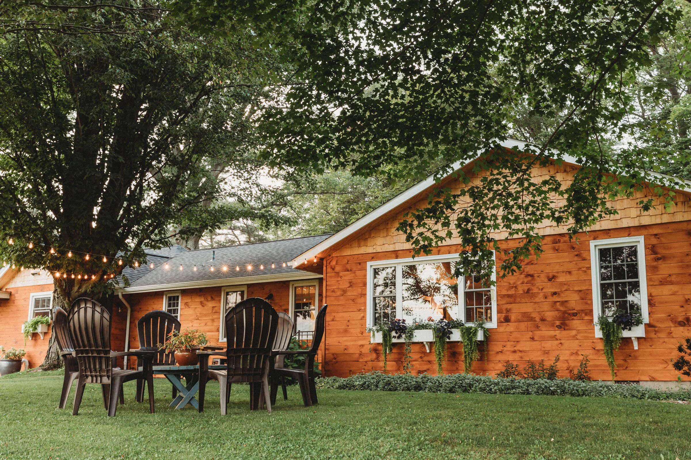 屋外ダイニングエリア