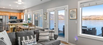 Lakefront Home w/ Private Dock, Buoy, Hot Tub & Large Waterfront Patio