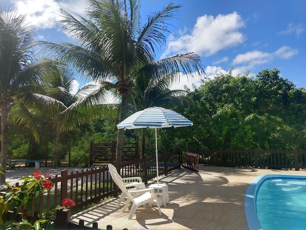 Piscine extérieure, piscine chauffée