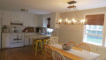 House, Multiple Beds, Patio, Garden View | Private kitchen | Fridge, microwave, stovetop, dishwasher