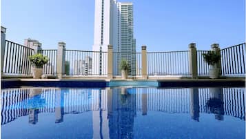 Outdoor pool, open 7:00 AM to 8:30 PM, sun loungers