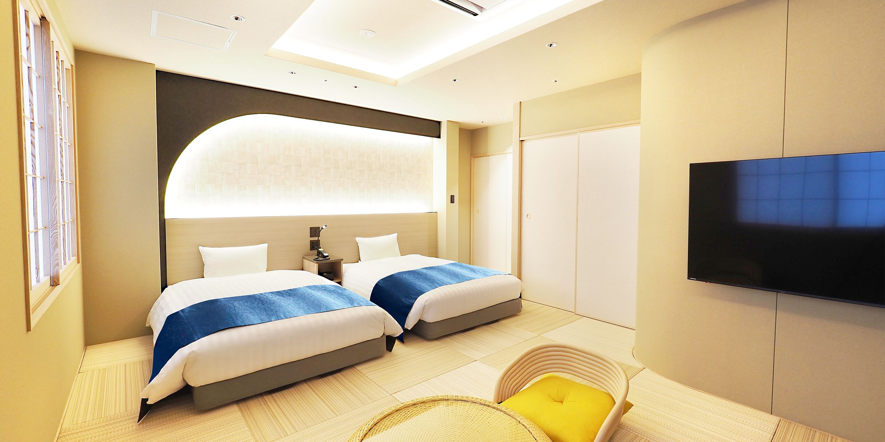 Suite (Japanese Western Private Openair Bath) | Tirai kedap cahaya, setrika/meja setrika, Wi-Fi gratis, dan seprai linen