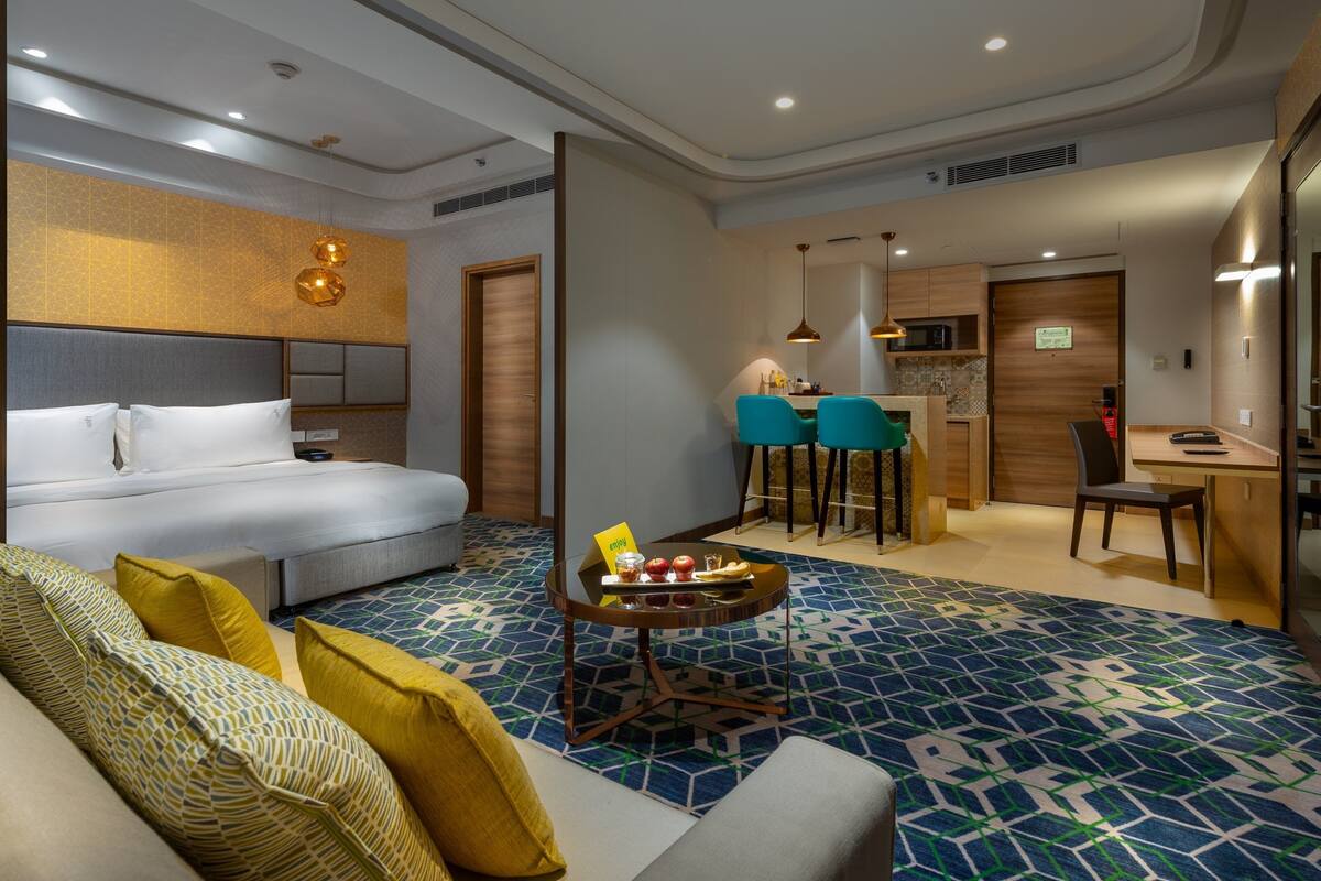 1 bedroom, premium bedding, memory-foam beds, in-room safe