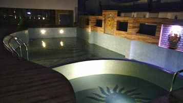 Indoor pool, free pool cabanas, pool umbrellas