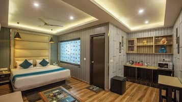 Presidential Studio Suite | Egyptian cotton sheets, premium bedding, down comforters, desk