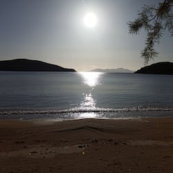 On the beach