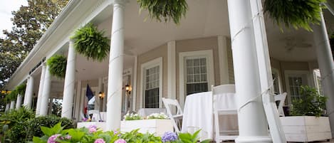 Outdoor banquet area