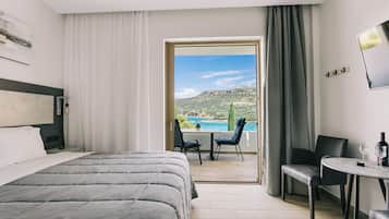 Comfort Studio, Beach View | Ropa de cama de alta calidad y camas con pillow-top