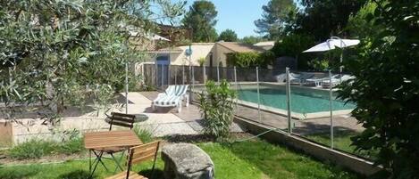 Een verwarmd zwembad