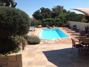 Piscina externa, piscina aquecida