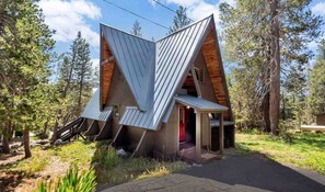 Exterior - Mid-Century Modern A-frame cabin by the lake (Soda Springs)