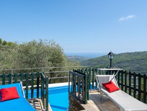 Pool - Wonderful private villa with WIFI, private pool, TV, terrace, pets allowed and panoramic view (Pietrabruna)