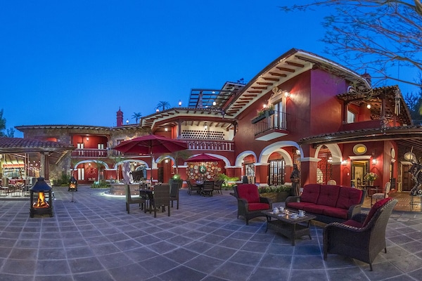 Outdoor banquet area