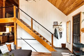 Smart TV, chimenea, reproductor de DVD y libros 