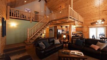 TV, fireplace, offices