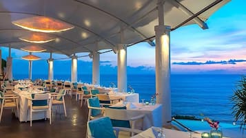 Outdoor banquet area