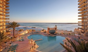 Outdoor pool, a heated pool