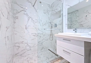 Shower, hair dryer
