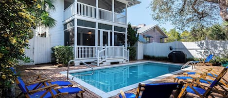 A heated pool