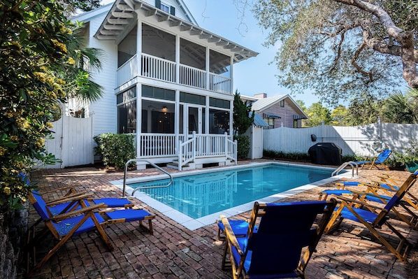 A heated pool