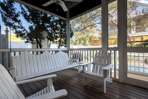 Terrace/patio - SALE~"Tupelo Honey"~Pet Friendly~Heated Pool~Walk to Beach, Seaside~Bch Gear (Santa Rosa Beach)