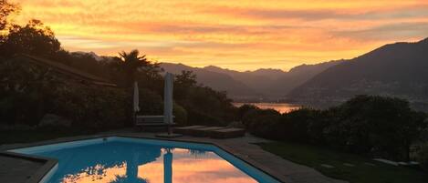 Outdoor pool, a heated pool